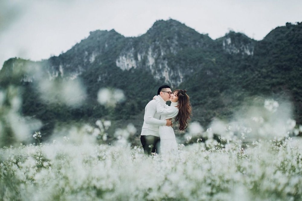 Chụp ảnh cưới tại đồi chè vào tháng 12 đến tháng 2 là lý tưởng nhất 